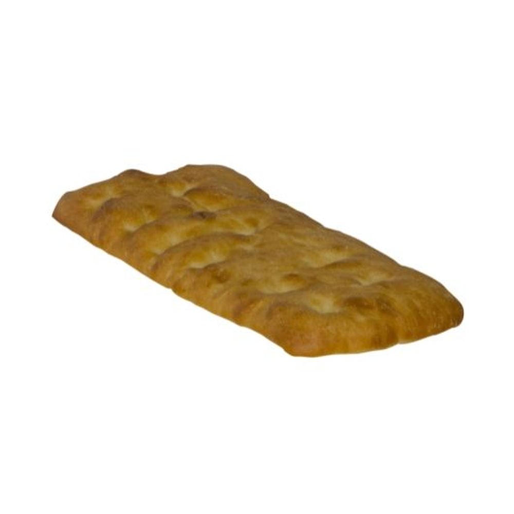 Tribeca 6.25 x 14 inch Oven Rectangular Parbaked Unsliced Focaccia Bread, 22.45 Ounce - 14 per case