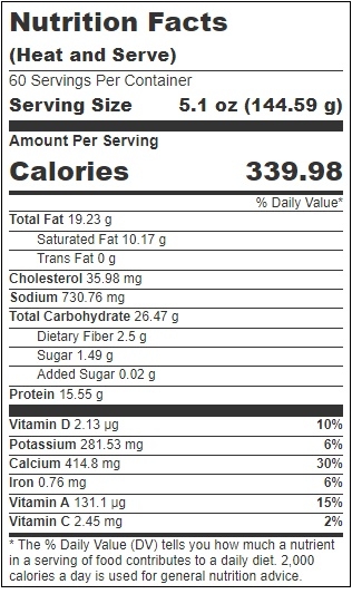 Los Cabos Two Cheese and Green Chile Tamale, 60 count