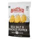 Boulder Canyon Sea Salt and Cracked Pepper Kettle Cooked Potato Chips - 1.5 oz. bag, 55 per case
