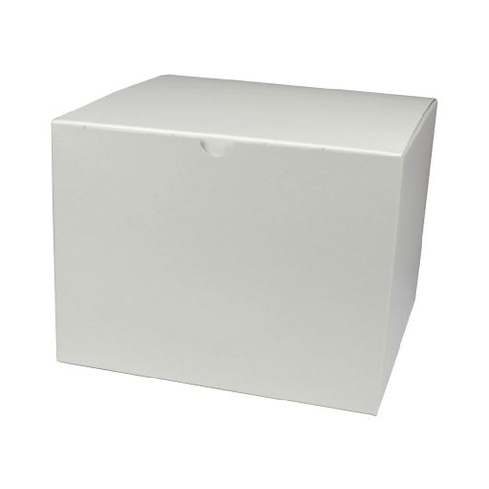 Boxit White Gloss Tuckit Gift Box, 8 x 8 x 6 inch - 50 per case