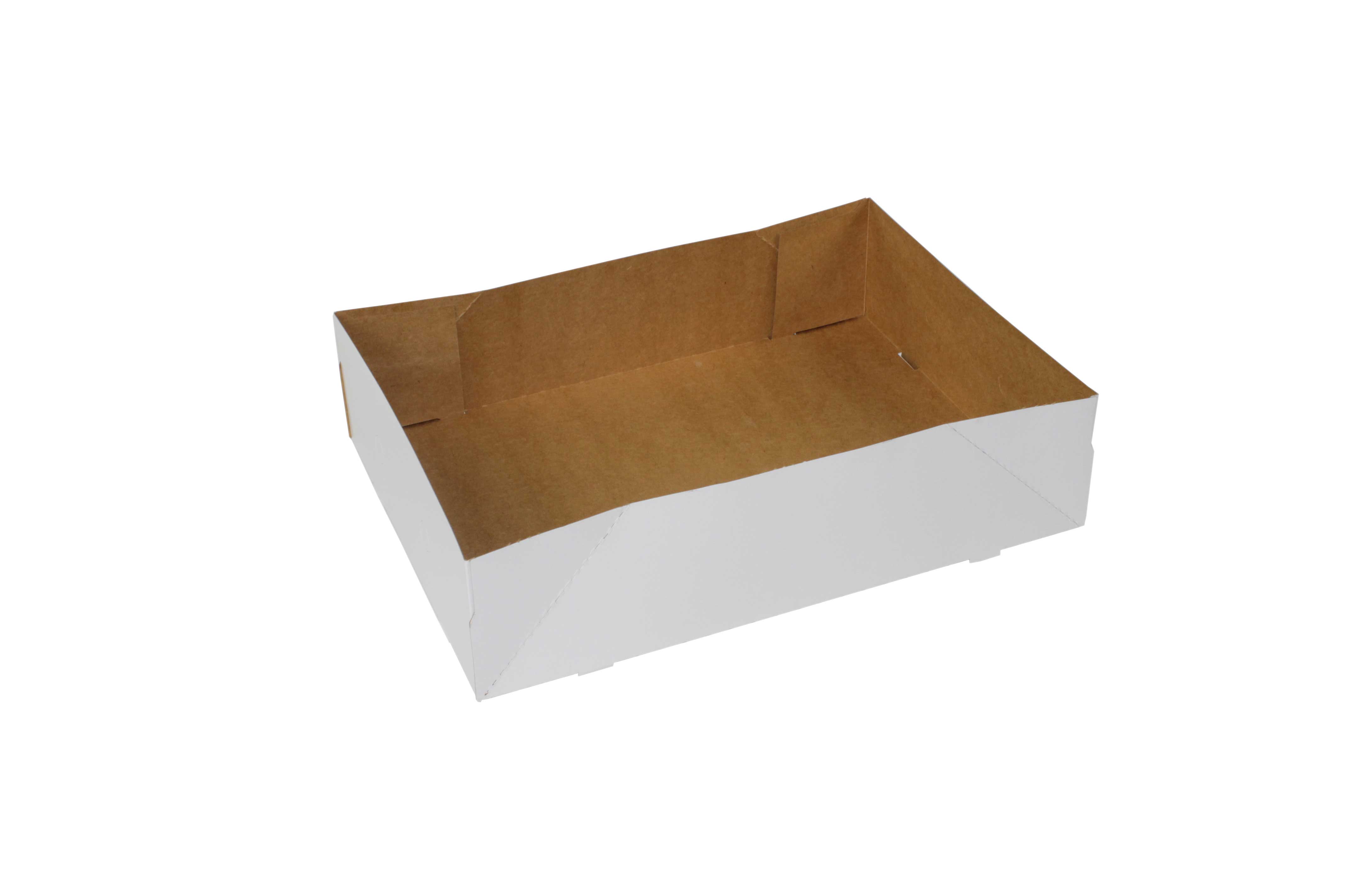 Boxit Four Corner Automatic White Donut Tray -- 250 per case.