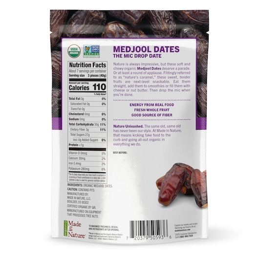 Made In Nature Organic Medjool Dates -- 6 per case