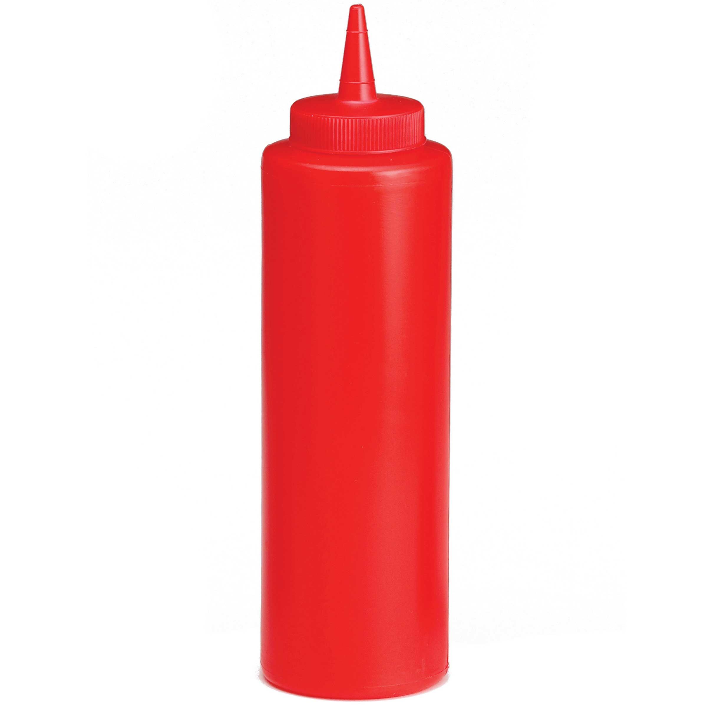 Tablecraft 12 Ounce Red Squeeze Dispenser -- 12 Per Case
