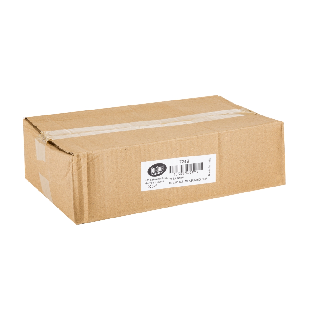 Tablecraft Stainless Steel 1/3 Size Measuring Cup, 5 x 2.5 x 1.125 inch