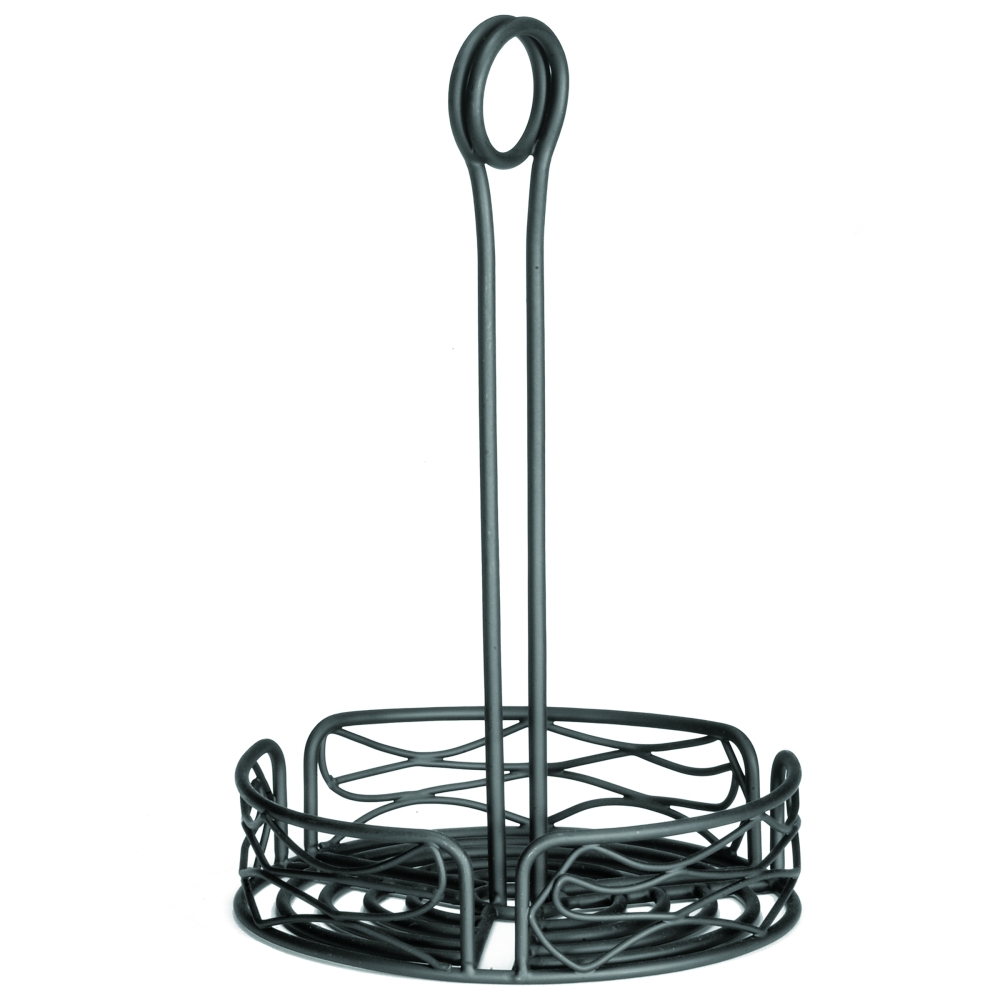 Tablecraft Round Mediterranean Collection Versa Rack Round Condiment Rack with Merchandising Ring, 8.25 x 8.25 x 10 inch -- 2 per case