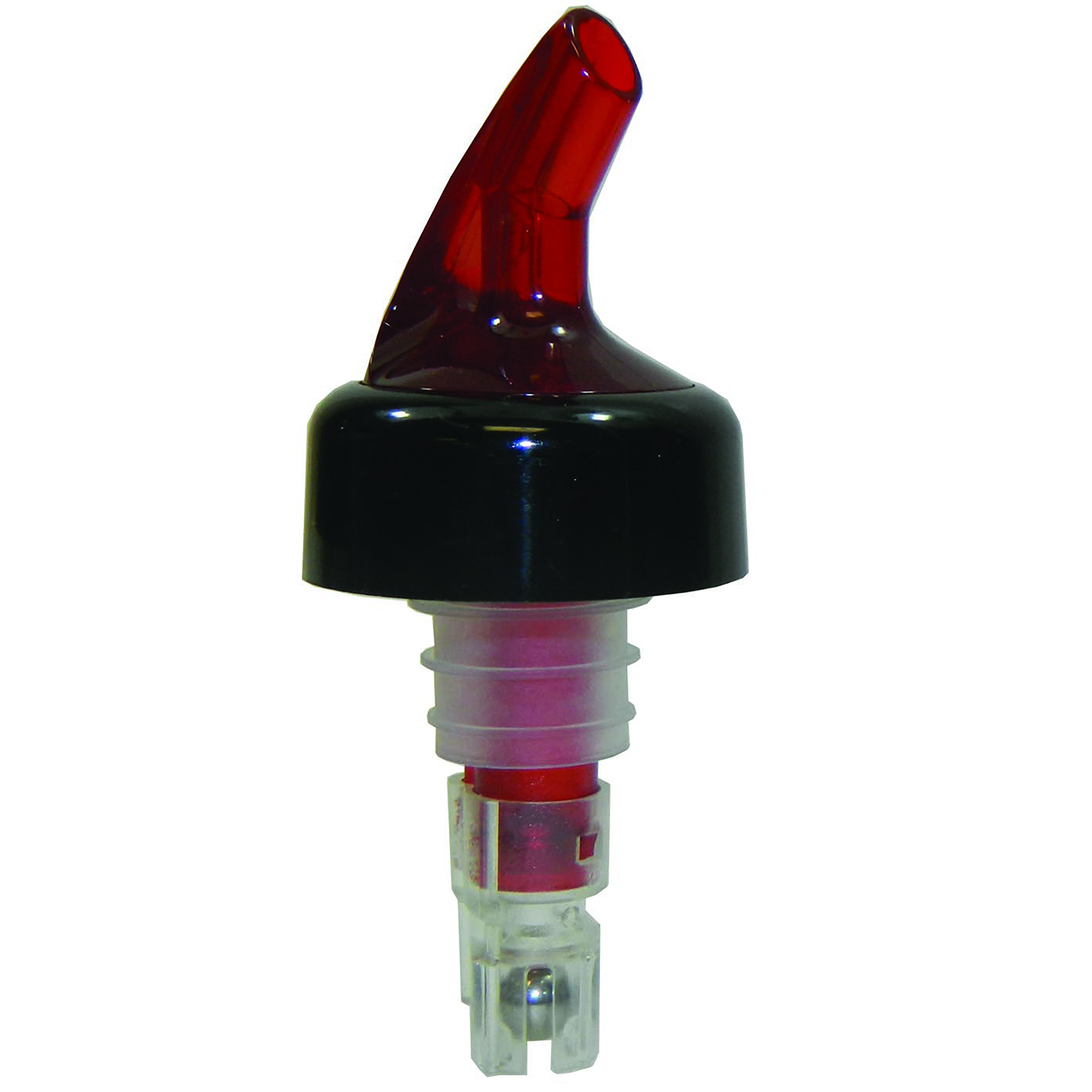 Tablecraft Plastic Proper Pour Iii With Black Collar, 1 1/4 Ounce Capacity -- 12 Per Case