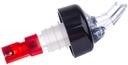 Tablecraft Clear Spout Red Tube Proper Pourer, 1 Ounce -- 12 per case