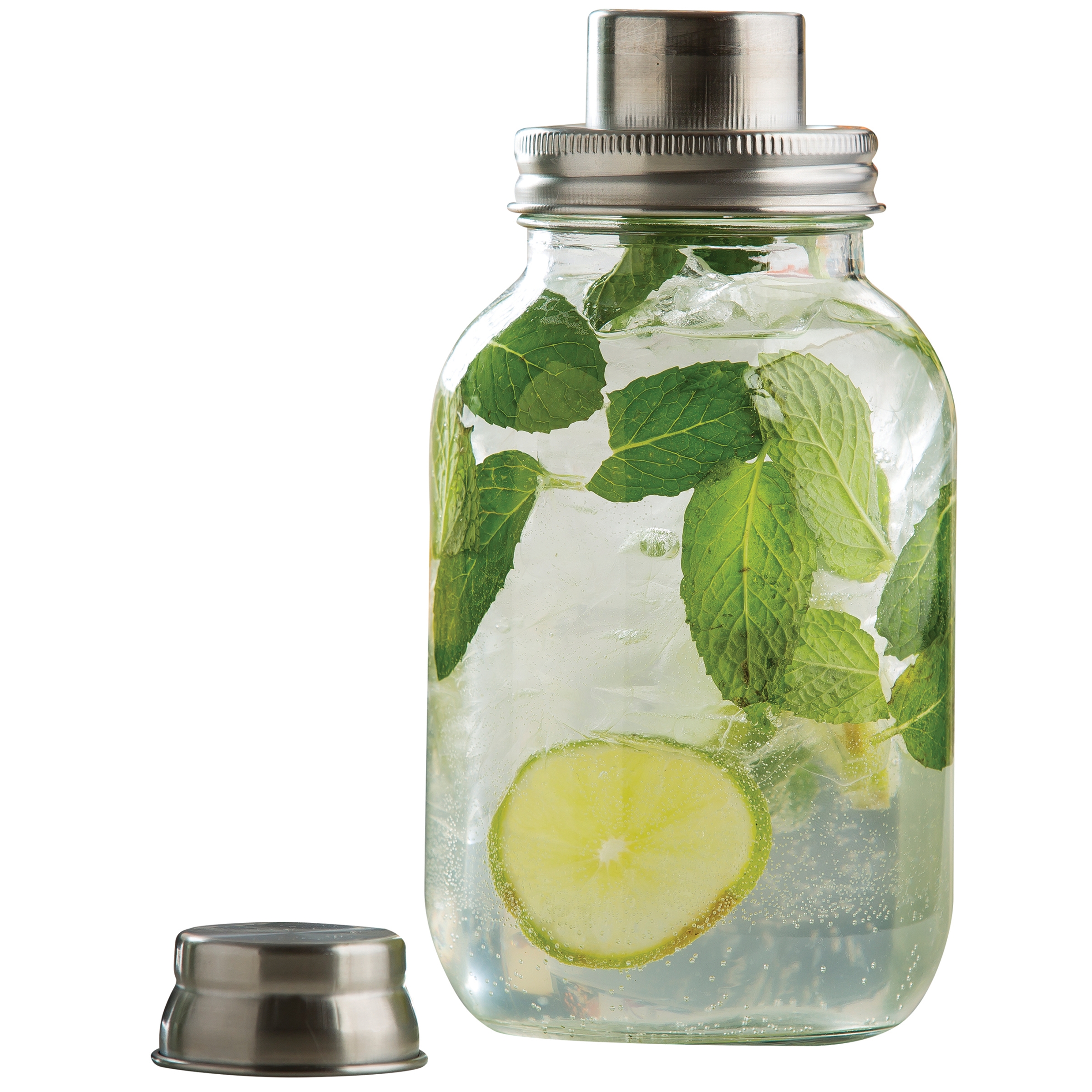 Tablecraft Mason Jar Bar Shaker With Metal Top, 30 Ounce -- 4 Per Case