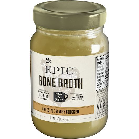 Epic Artisanal Homestyle Savory Chicken Bone Broth, 14 Ounce -- 6 per case