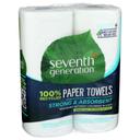Seventh Generation White Paper Towel Roll, 2 count -- 12 per case