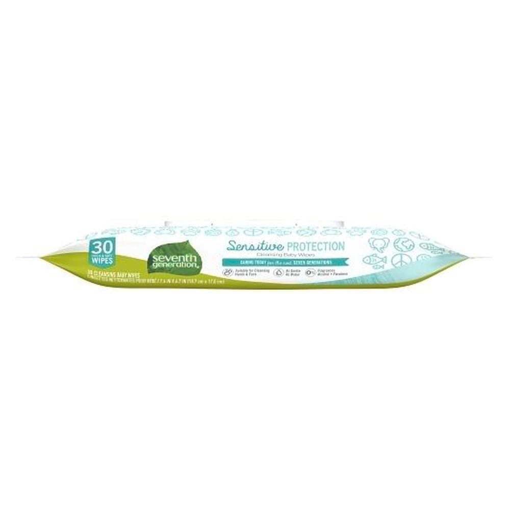 Seventh Generation Free And Clear Baby Wipes, 30 Count -- 12 Per Case