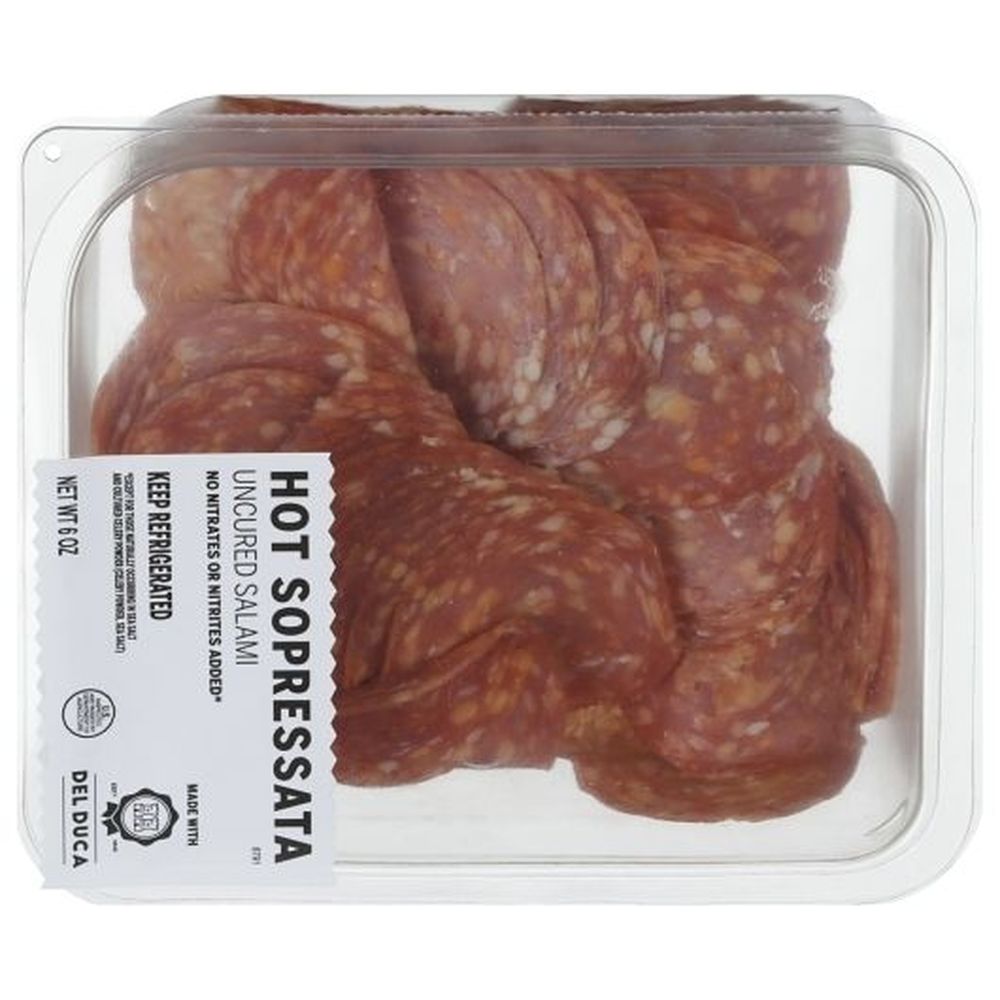 Del Duca Hot Sopressata Coins, 6 Ounce - 12 per case