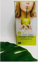 Goldmax Green Unwrapped Giant Straw, 7.75 inch - 150 count per pack -- 10 packs per case
