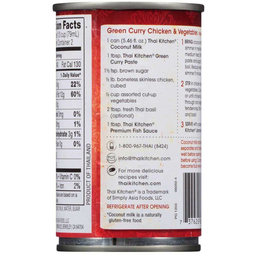 Thai Kitchen Unsweetened Coconut Milk, 5.46 Fluid Ounce -- 24 Per Case