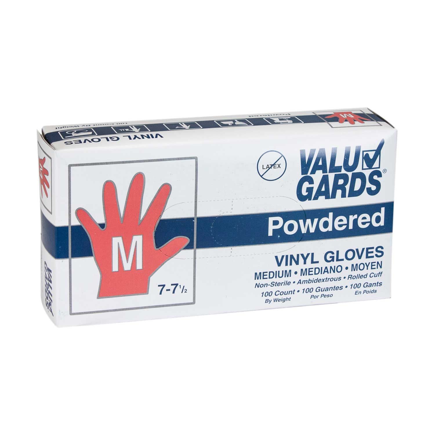 Handgards Eclipse Value Medium Powdered Vinyl Glove, 100 Count -- 10 Per Case