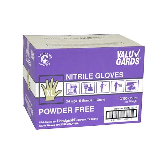 ValuGards Purple Extra Large Disposable Nitrile Gloves -- 1000 per case.