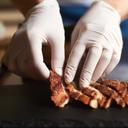 Glove (Latex Disposable Glove - Powder-Free) Large, Ivory, 4 Case --- 100 Count