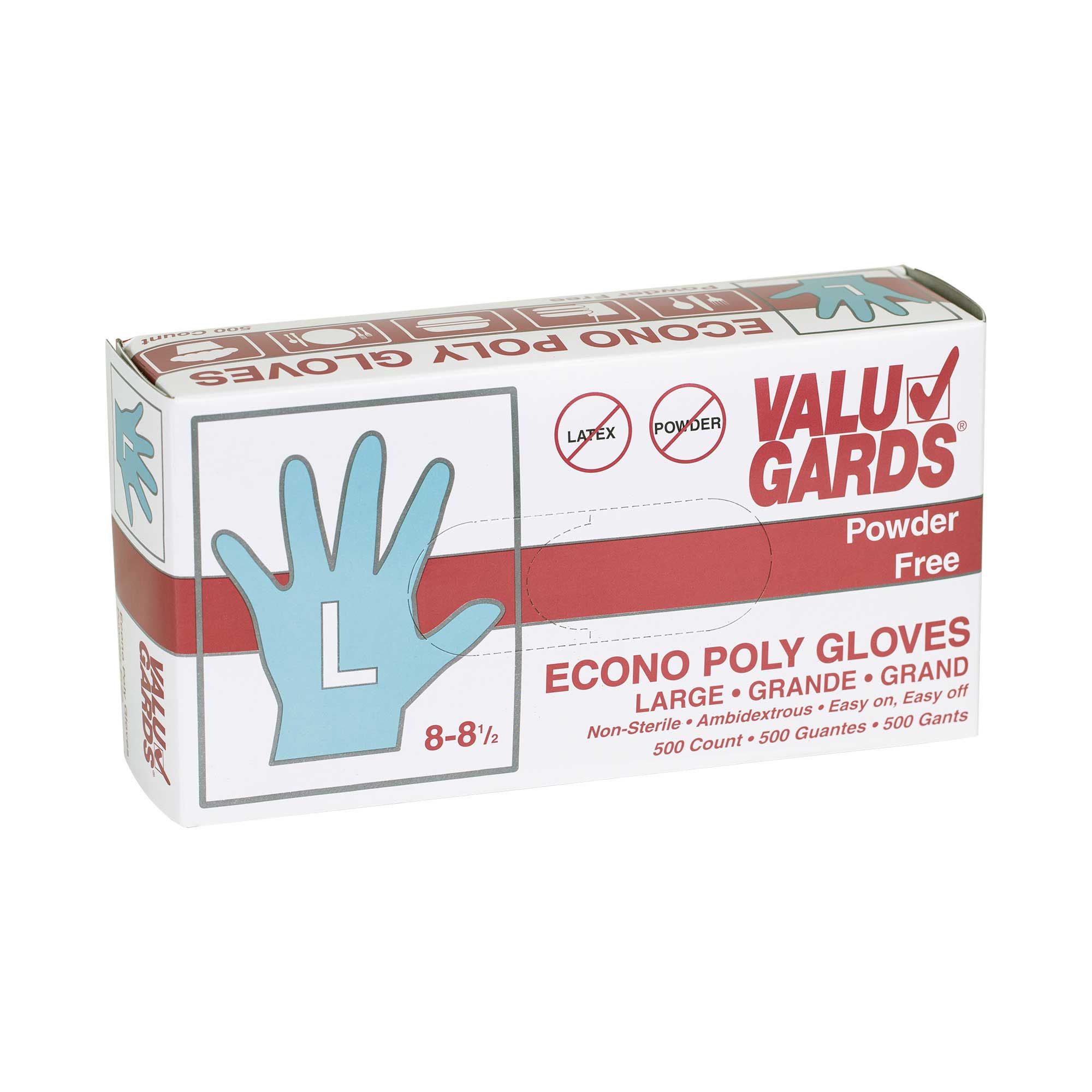 Handgards Value Line Large Poly Emb Glove, 500 Count -- 4 Per Case