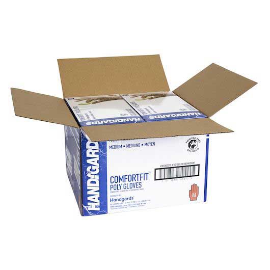 Handgards Comfortfit Powder Free Medium Poly Gloves, 100 Count -- 10 Per Case