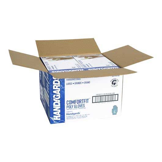 Handgards Comfortfit Powder Free Large Poly Gloves, 100 Count -- 10 Per Case