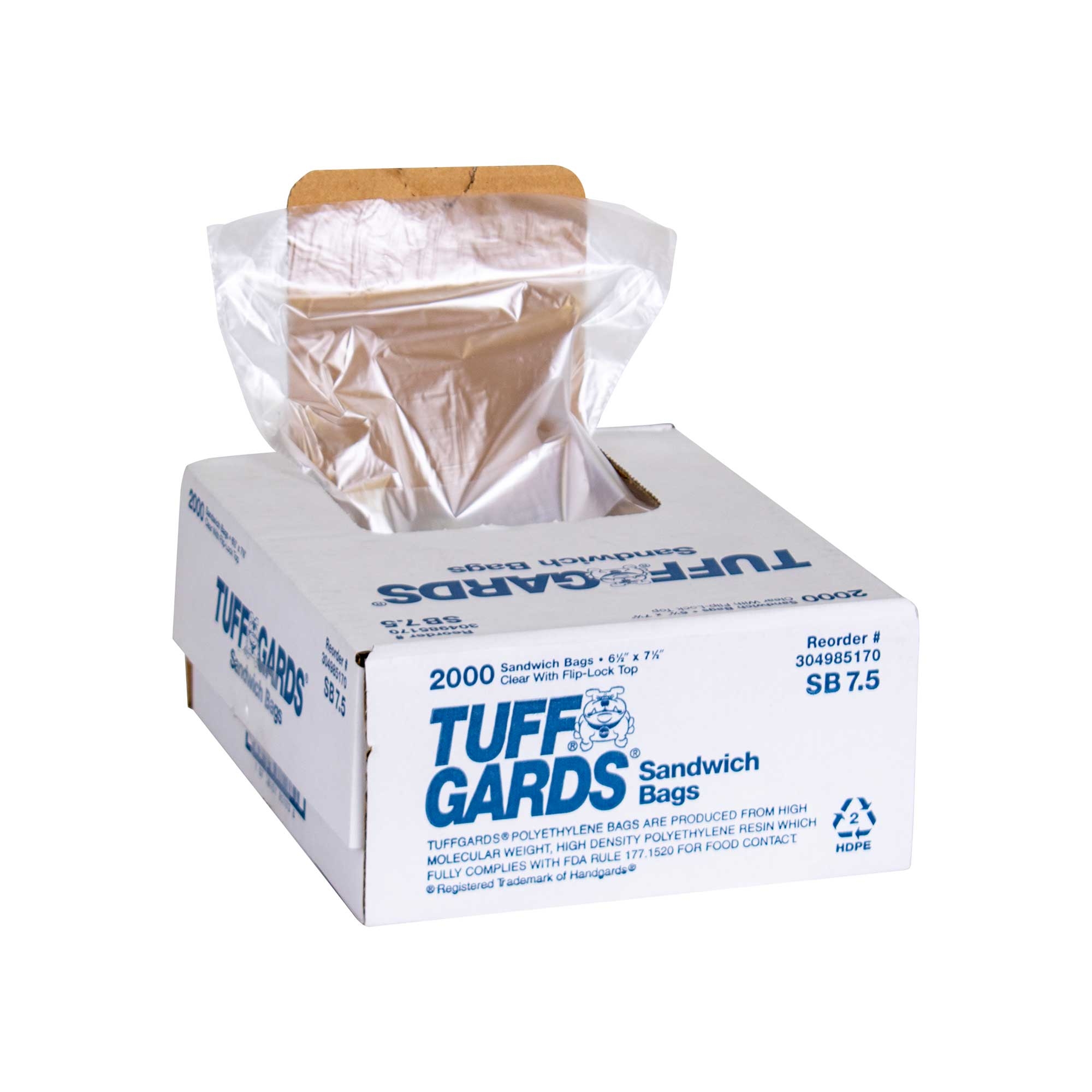 Handgards Clear Sandwich Bags, 6X7, 2000 --- Count