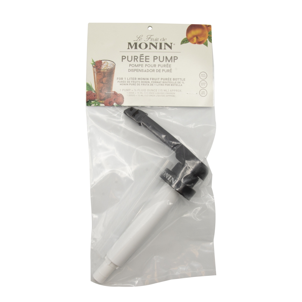 Monin Black Pump for 0.5 Ounce Puree Bottle.
