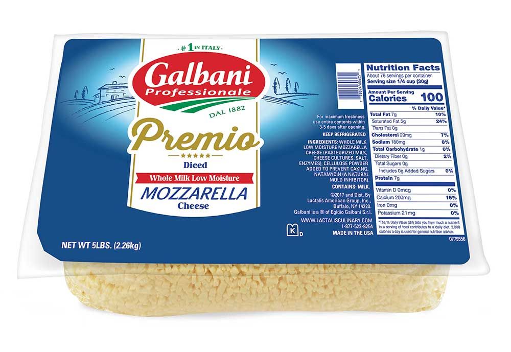 Galbani Premium Shredded Whole Milk Low Moisture Mozzarella, 5 Pound -- 6 Per Case