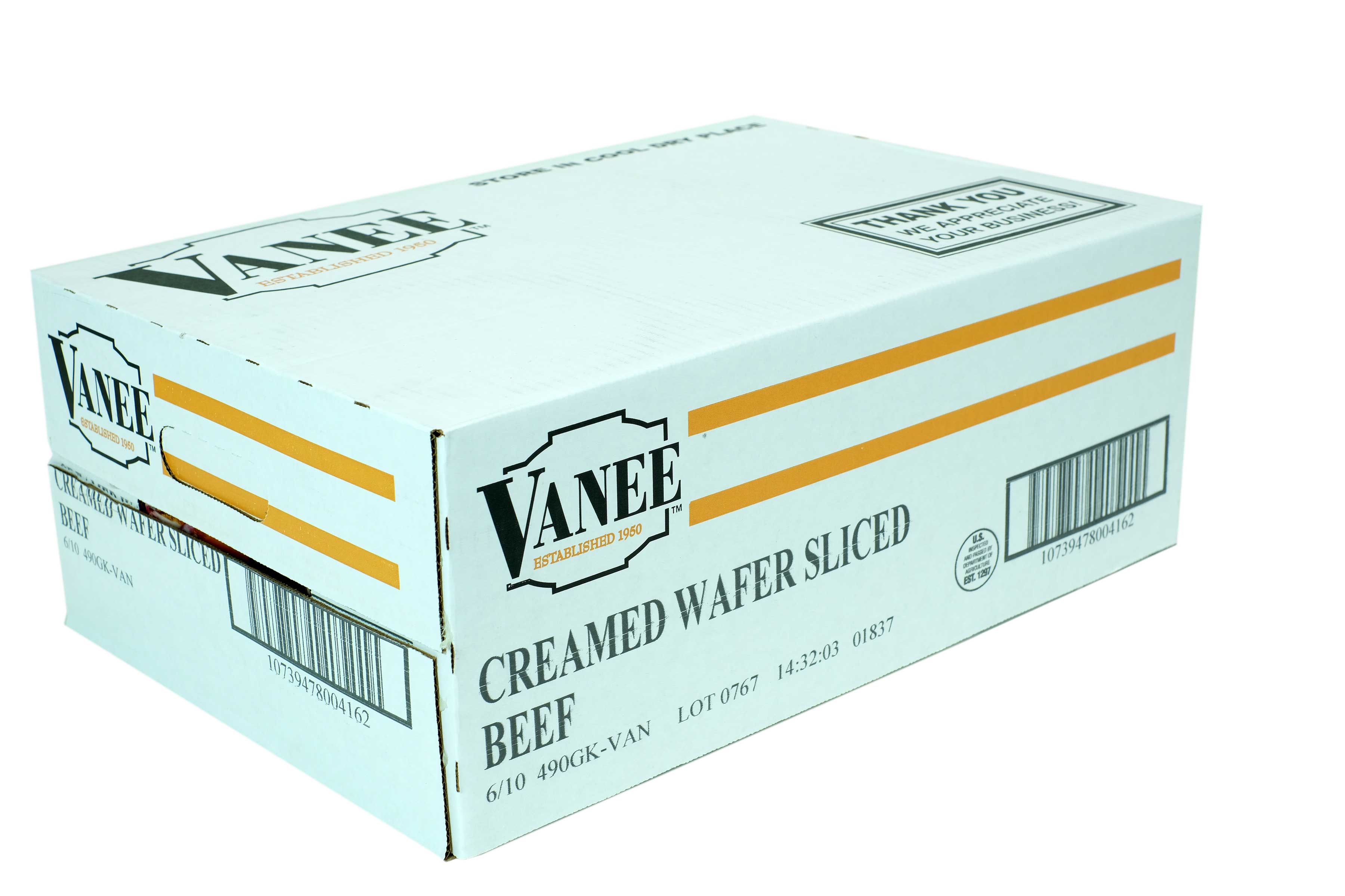 Vanee Foods Creamed Wafer Sliced Beef, No. 10 Can -- 6 Per Case