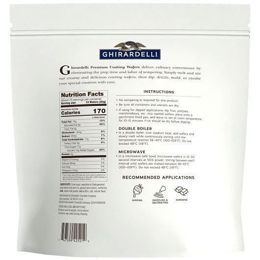 Ghirardelli White Coating Wafers, 5 Pound -- per case