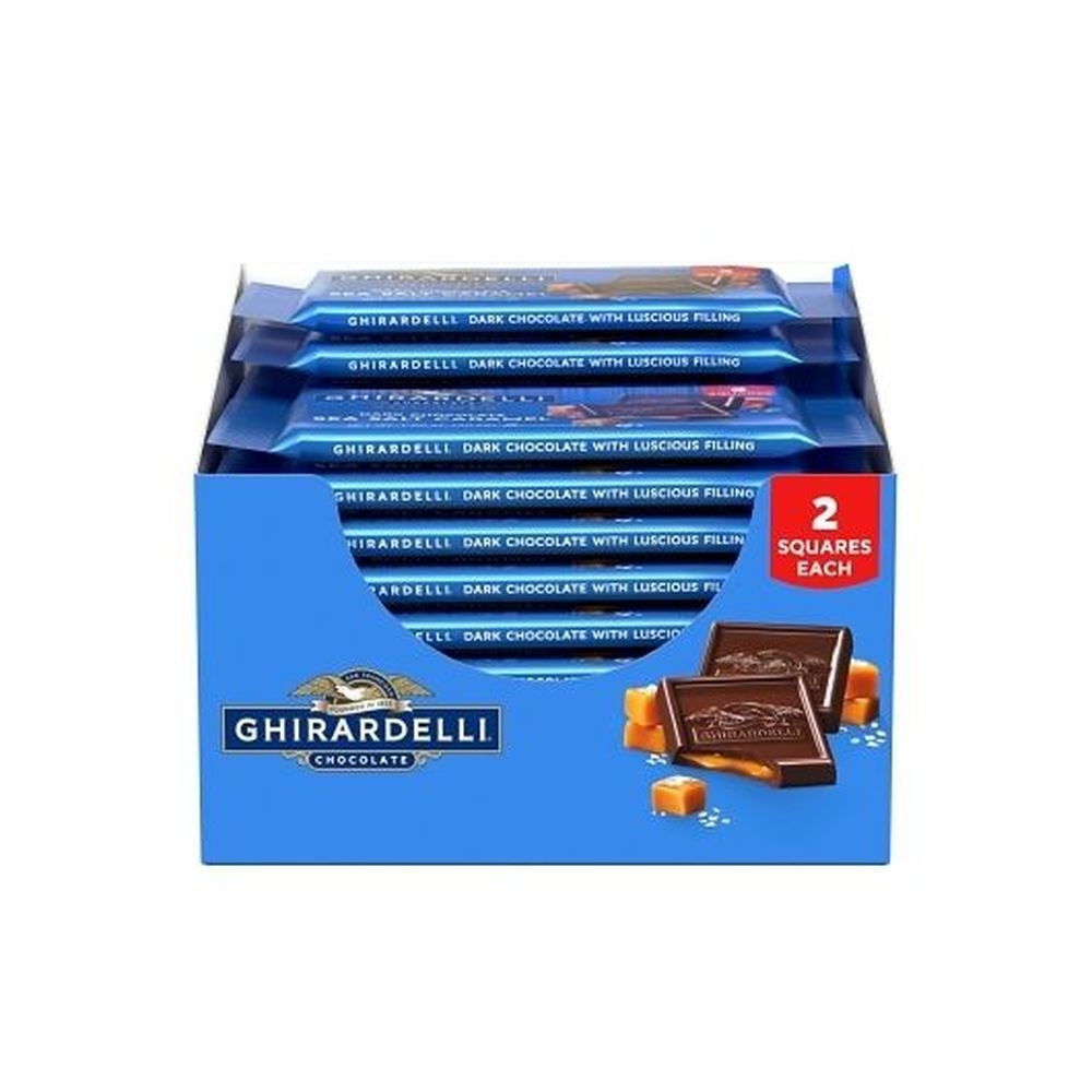 Ghirardelli Sea Salt Caramel Dark Chocolate Bar, 1.06 Ounce - 2 per case