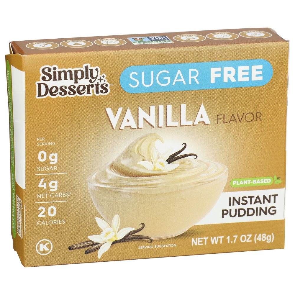 Simply Desserts Simply Delish No Sugar Instant Vanilla Pudding, 1.7 Ounce -- 6 per case