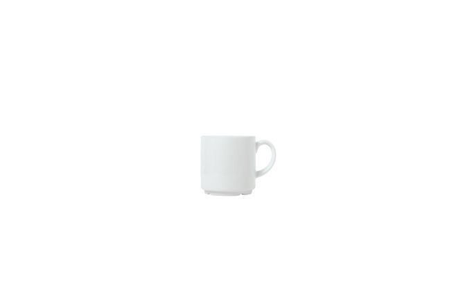 Syracuse China Reflections Aluma White Stacking Mug, 10 Ounce -- 24 Per Case