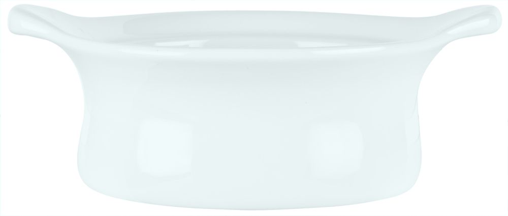 Syracuse China Chefs Selection Aluma White Small Casserole With Side Handle, 9 Ounce -- 24 Per Case