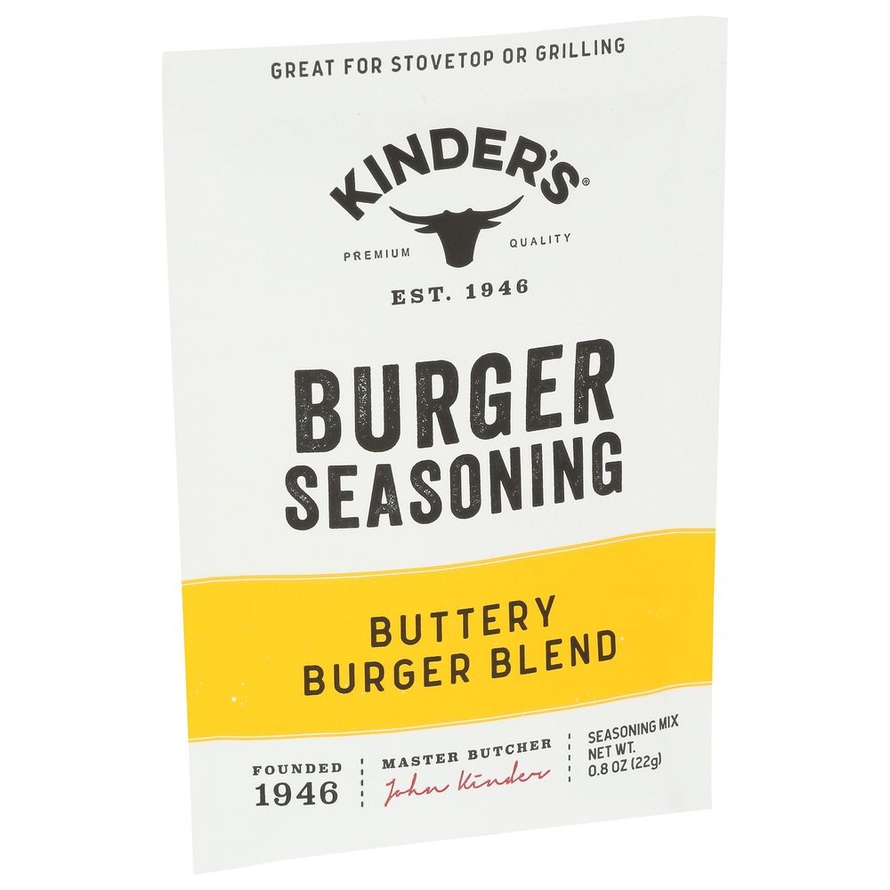 Kinders Buttery Burger Blend Seasoning, 0.8 Ounce -- 15 Per Case