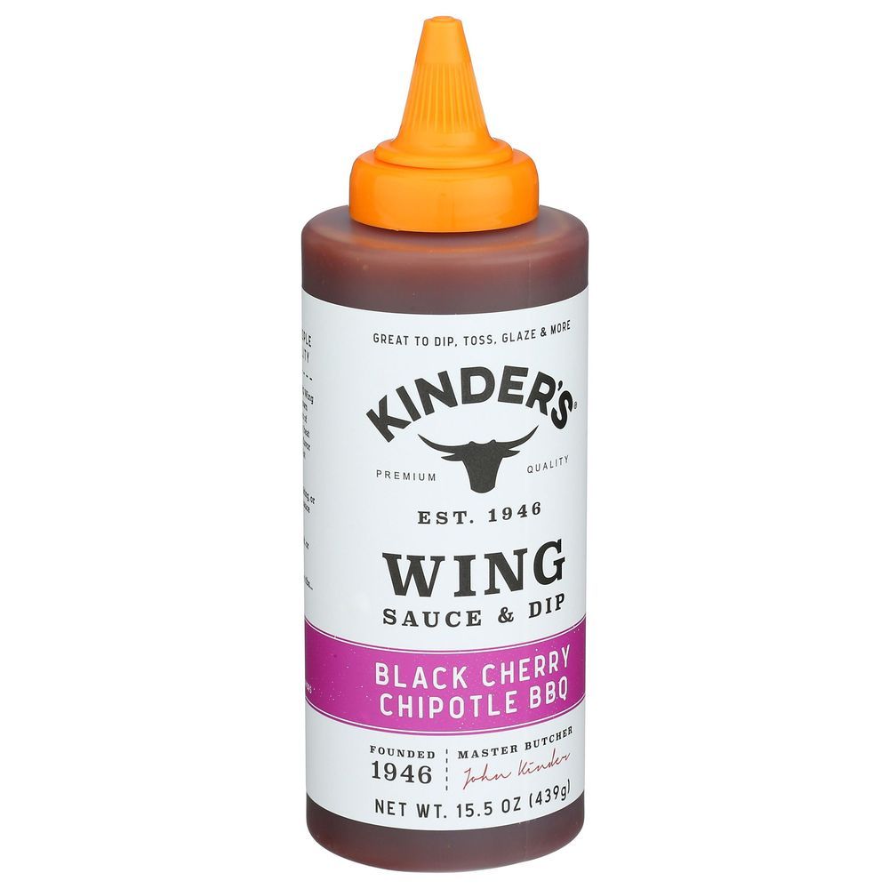 Kinders Black Cherry Chipotle Bbq Wing Sauce And Dip, 15.5 Ounce -- 6 Per Case