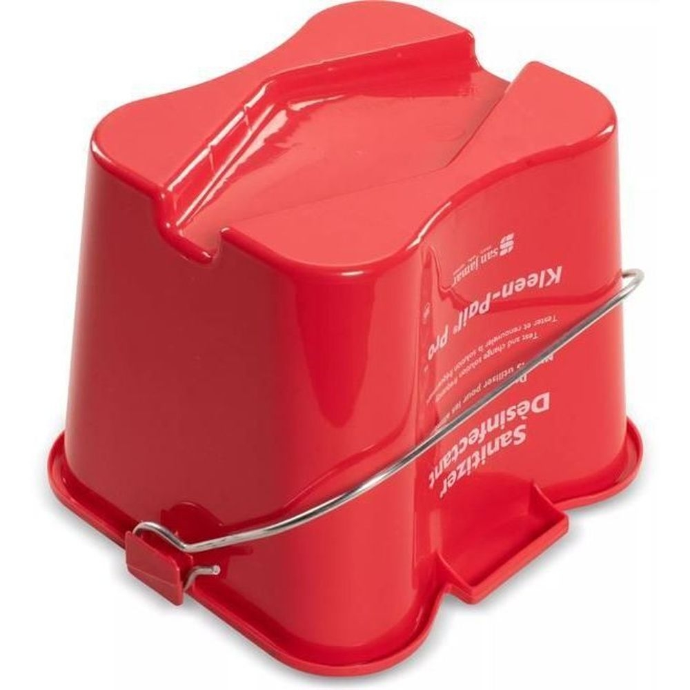 San Jamar Red Kleen-Pail Pro Pail, 3 Quart Capacity