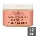 Shea Moisture Coconut Hibiscus Hand and Body Scrub, 12 Ounce -- 24 per case