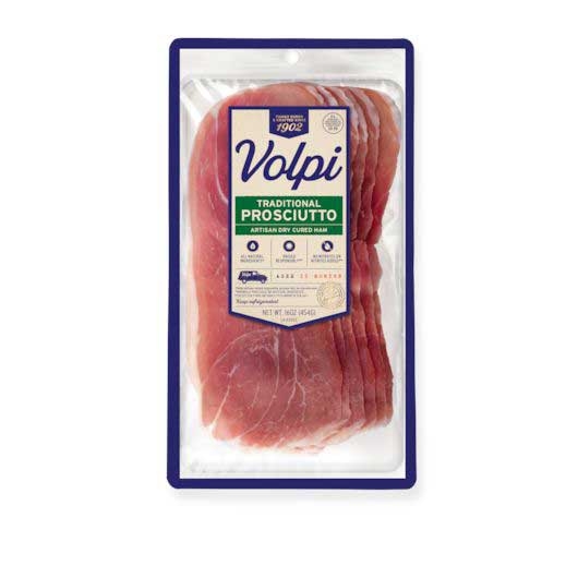 Volpi Traditional Presliced Prosciutto, 16 Ounce -- 6 Per Case