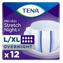 Tena Pro Skin Large Extra Large Stretch Overnight Briefs, 12 count -- 4 per case