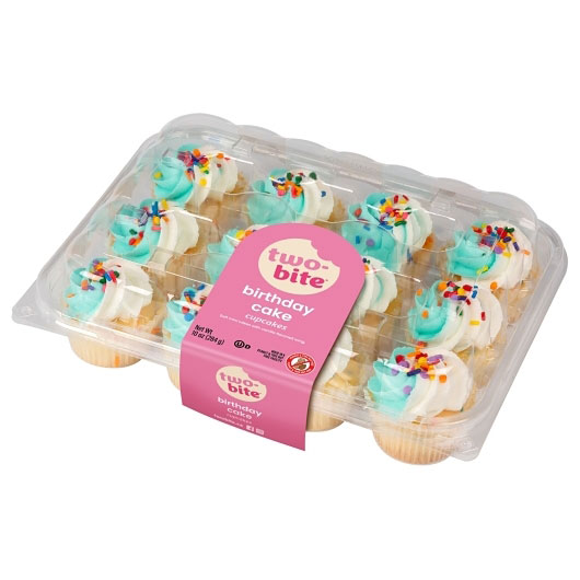 Two Bite Birthday Cupcakes, 10 Ounce -- 12 per case