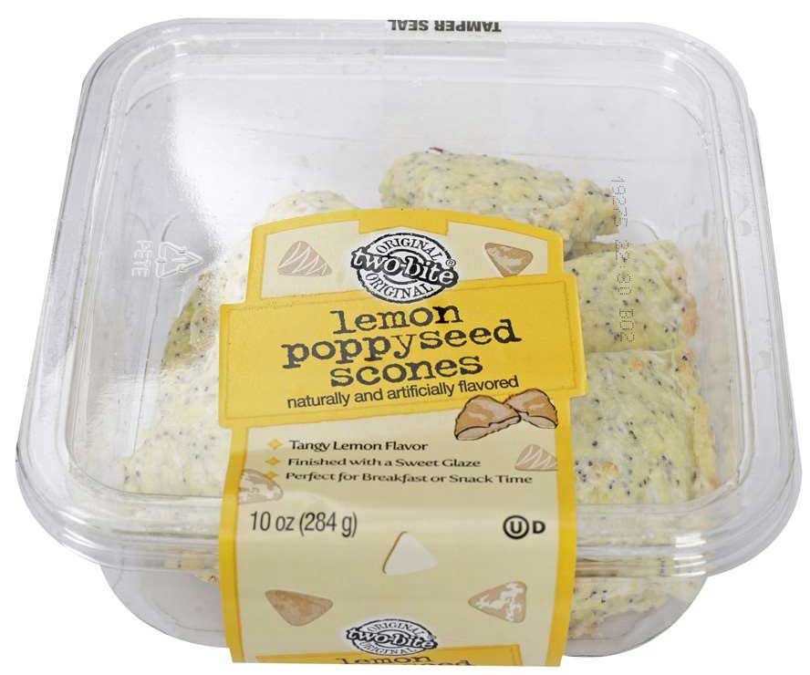 Two-bite Lemon Poppyseed Scones, 10 Ounce -- 24 Per Case
