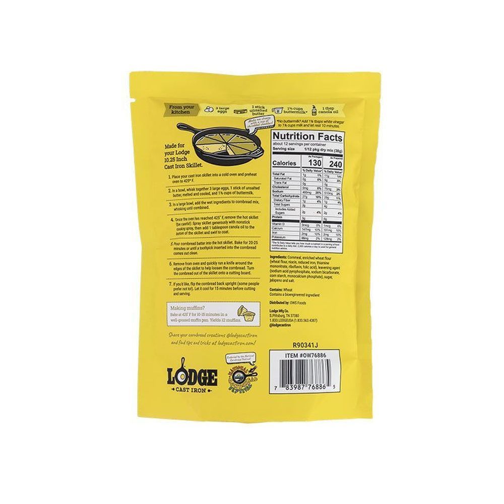 Lodge Hotshot Jalapeno Skillet Cornbread Mix, 1.20 Pound -- 8 Per Case