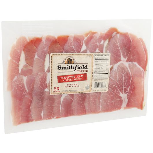 Smithfield Biscuit Cut Ham Slices, 24 Ounce -- 8 Per Case
