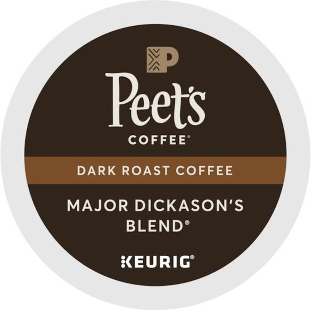 Peets Major Dickasons Blend Dark Roast Coffee Keurig K-Cup Pod, 20 count -- 4 per case