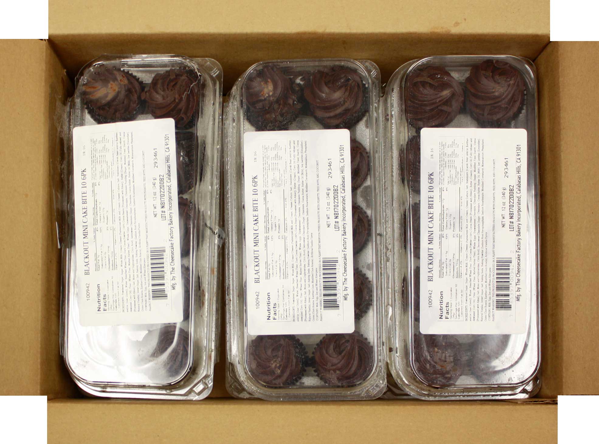 The Cheesecake Factory Bakery Blackout Mini Cake Bite, 1.2 ounce -- 60 per case