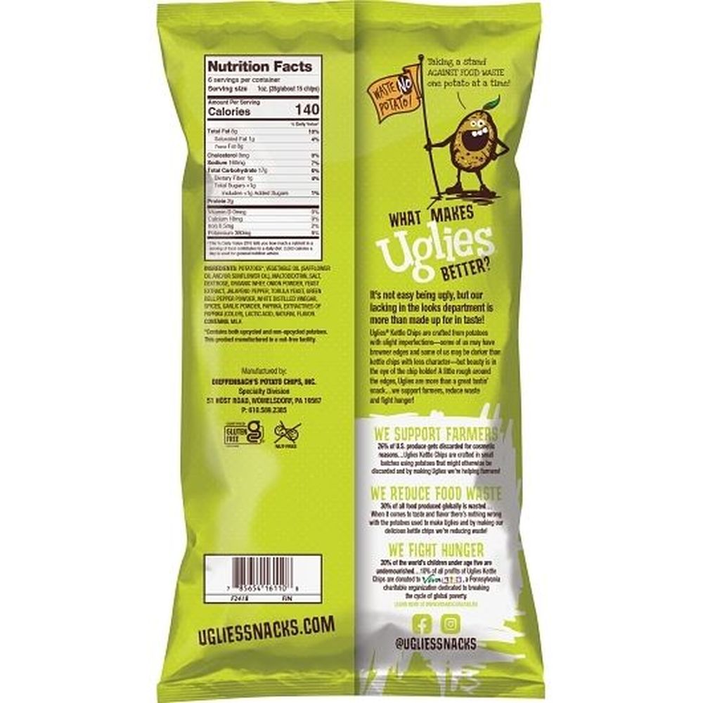 Uglies Jalapeno Kettle Chips, 6 Ounce - 12 per case
