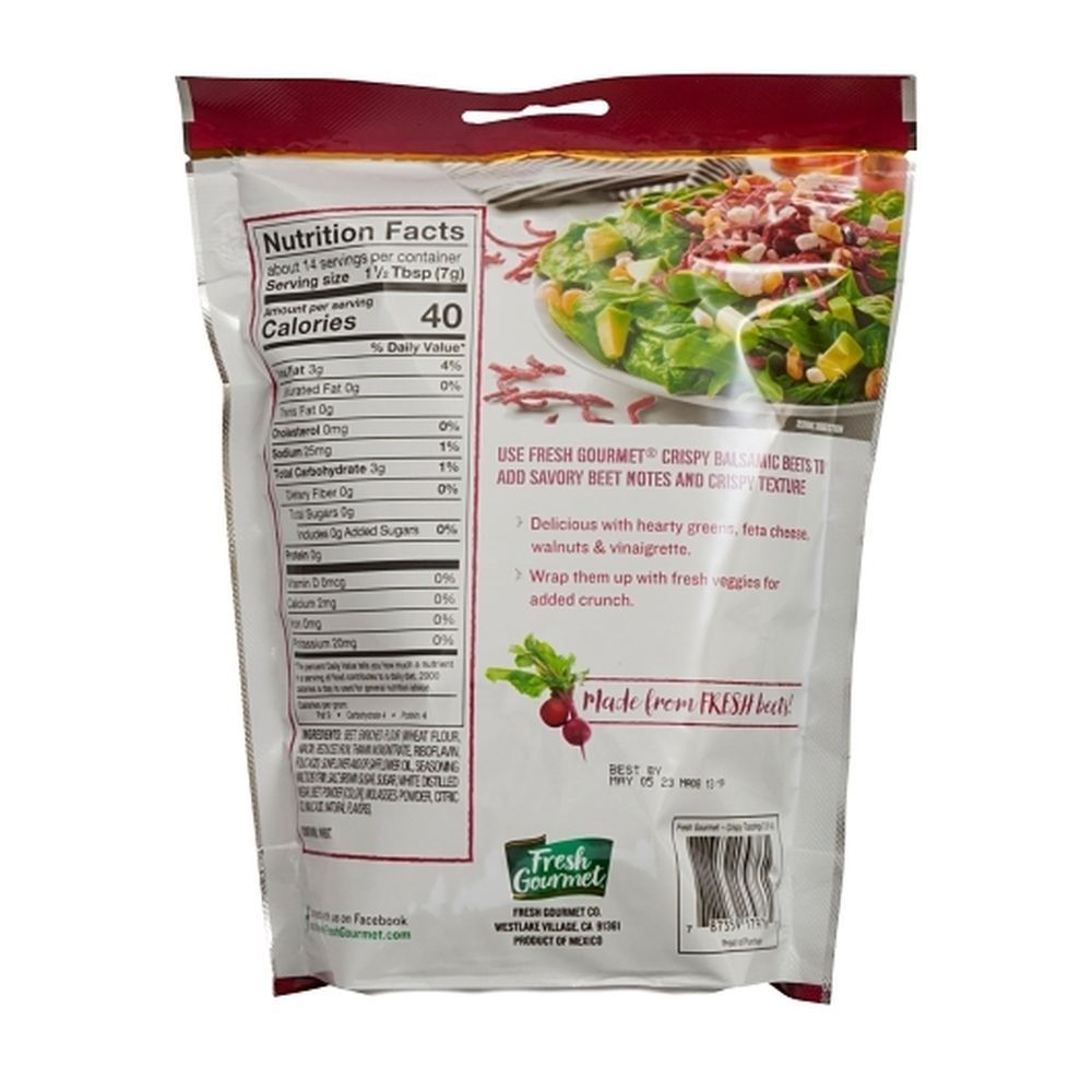 Fresh Gourmet Crispy Balsamic Beets Salad Topping, 3.5 Ounce -- 12 Per Case