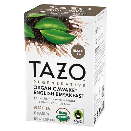 Tazo Organic Awake English Breakfast Tea Bag, 16 Count -- 6 Per Case