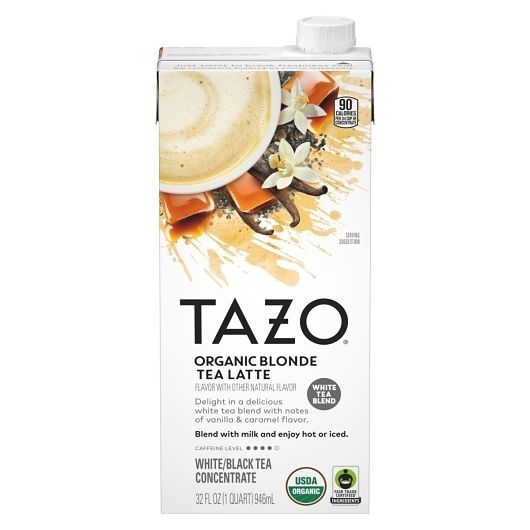 Tazo Organic Blonde Latte Tea, 32 Fluid Ounce -- 6 Per Case
