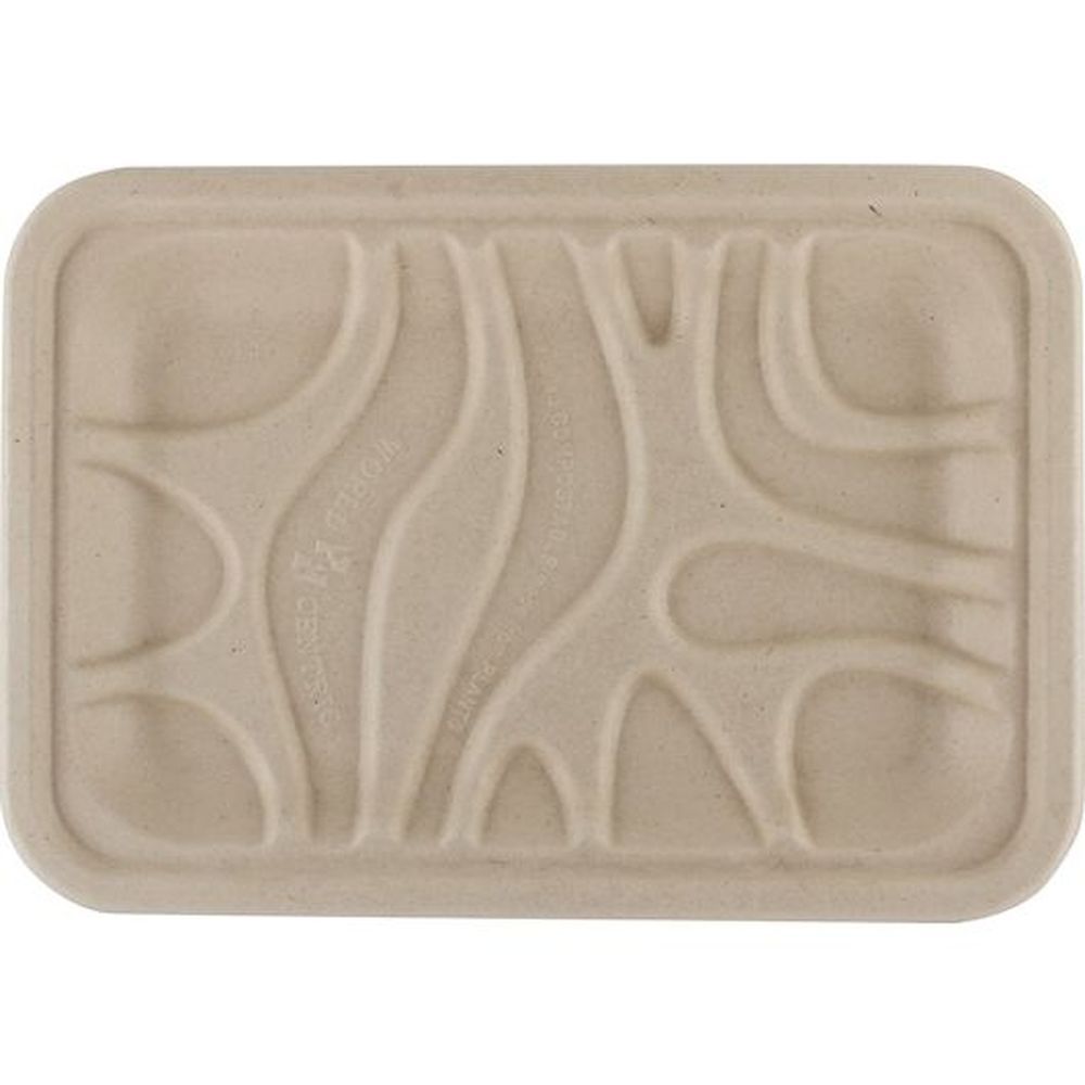 World Centric Molded Fiber Plastic Lined Tray, 50 Count -- 10 Per Case